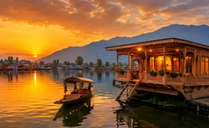 Dal Lake Houseboat Sunset