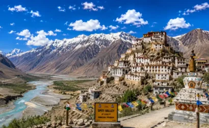 Leh monastery mountain scenery